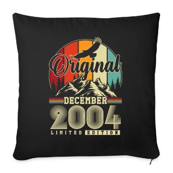 Original Dezember 2004 Jahrgang Geburtstag - Housse de coussin décorative 45 x 45 cm - noir - Devant