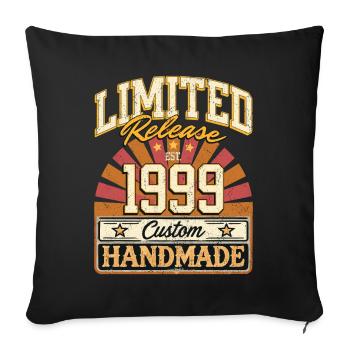 Limité 1999 Dictons drôles cadeau anniversaire - Housse de coussin décorative 45 x 45 cm - noir - Devant