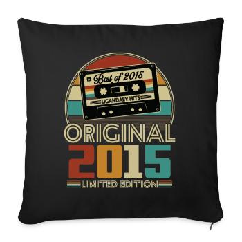 Original 2015 10e Anniversaire Cadeau Vintage - Sofa pillowcase 17,3'' x 17,3'' (45 x 45 cm) - black - Front