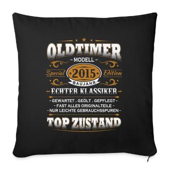 Vintage Car Year 2015 Vintage Birthday Gift - Sofa pillowcase 17,3'' x 17,3'' (45 x 45 cm) - black - Front