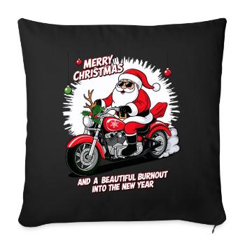 Rocker Santa Claus - Sofa pillowcase 17,3'' x 17,3'' (45 x 45 cm) - black - Front
