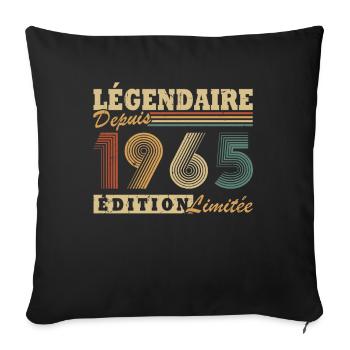 Legendär seit 1965 Limitierte Auflage - Sofakissenbezug 45 x 45 cm - Schwarz - Vorne