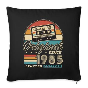 Original seit 1985 Vintage Geschenk Geburtstag - Sofakissenbezug 45 x 45 cm - Schwarz - Vorne