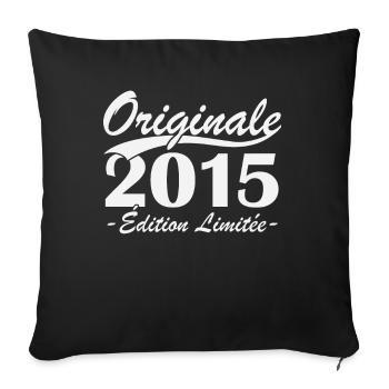 Original 2015 Limited Edition - Sofa pillowcase 17,3'' x 17,3'' (45 x 45 cm) - black - Front