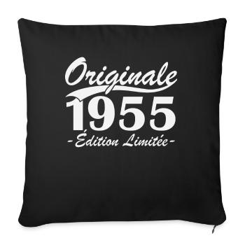 Original 1955 Limited Edition - Sofakissenbezug 45 x 45 cm - Schwarz - Vorne