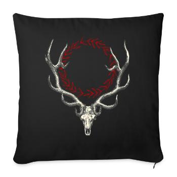 Deer - Sofa pillowcase 17,3'' x 17,3'' (45 x 45 cm) - black - Front