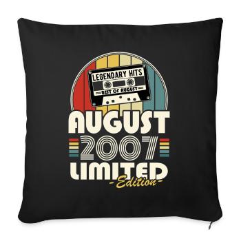 Légendaire depuis août 2007 Millésime Anniversaire - Housse de coussin décorative 45 x 45 cm - noir - Devant