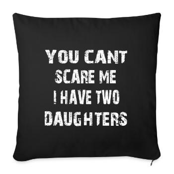 Meilleur père papa papa fille papa papa amour héros - Housse de coussin décorative 45 x 45 cm - noir - Devant