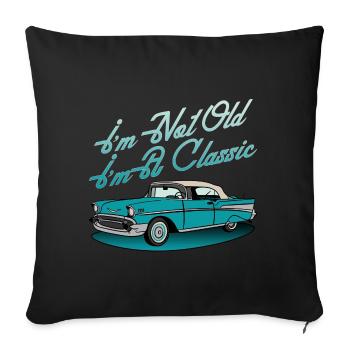 Classic Car Graphic - Sofa pillowcase 17,3'' x 17,3'' (45 x 45 cm) - black - Front