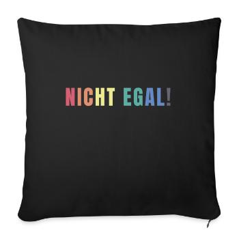 NICHT EGAL - Sofakissenbezug 45 x 45 cm - Schwarz - Vorne