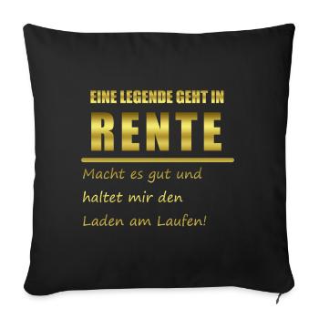 A legend retires - Sofa pillowcase 17,3'' x 17,3'' (45 x 45 cm) - black - Front