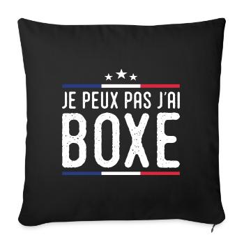 Boxing - I can't I boxing boxing france - Sofa pillowcase 17,3'' x 17,3'' (45 x 45 cm) - black - Front