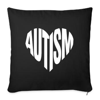Autism Heart - Sofakissenbezug 45 x 45 cm - Schwarz - Vorne