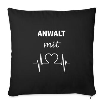 Anwalt Rechtsanwalt Jurist - Sofakissenbezug 45 x 45 cm - Schwarz - Vorne
