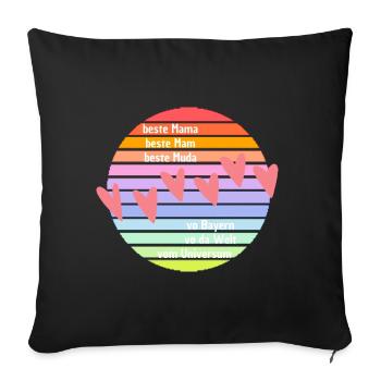 Beste Mama der Welt - Muttertag - Sofakissenbezug 45 x 45 cm - Schwarz - Vorne