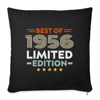 Retro 1956 Vintage Gift 68th Birthday 68 Years - Sofa pillowcase 17,3'' x 17,3'' (45 x 45 cm) - black - Front