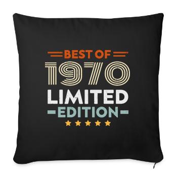 Retro 1963 Vintage Gift 61st Birthday 61 Years - Sofa pillowcase 17,3'' x 17,3'' (45 x 45 cm) - black - Front