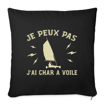 I Can't I Have Sand Yachting Gift Sport Humor - Sofa pillowcase 17,3'' x 17,3'' (45 x 45 cm) - black - Front