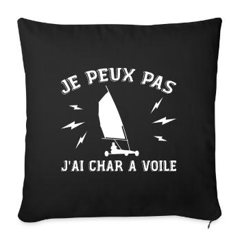 I Can't I Have Sand Yachting Gift Sport Humor - Sofa pillowcase 17,3'' x 17,3'' (45 x 45 cm) - black - Front