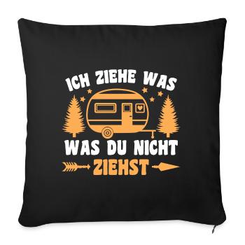 I pull what you don't pull Caravan Camper - Sofa pillowcase 17,3'' x 17,3'' (45 x 45 cm) - black - Front