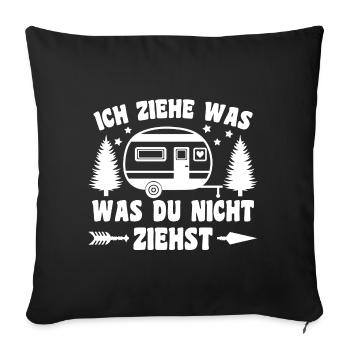 I pull what you don't pull Caravan Camper - Sofa pillowcase 17,3'' x 17,3'' (45 x 45 cm) - black - Front