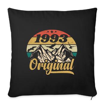 Original 1993 Vintage Geburtstagsgeschenk 1993 - Sofakissenbezug 45 x 45 cm - Schwarz - Vorne