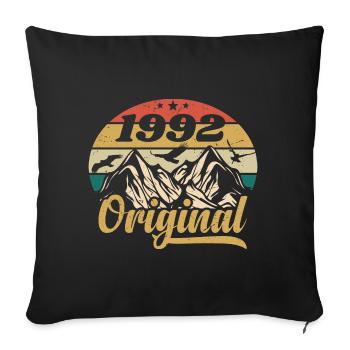 Original 1992 Vintage Geburtstagsgeschenk 1992 - Sofakissenbezug 45 x 45 cm - Schwarz - Vorne