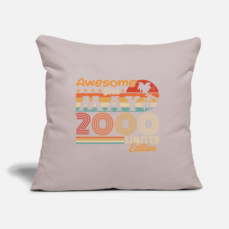 Mai 2000 - Anniversaire de l’an 2000 - Mai 2000 Housse de coussin décorative 45 x 45 cm