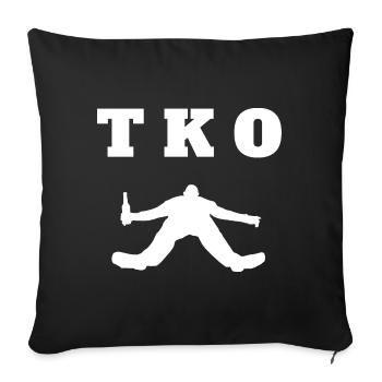 TKO Homme Ivre Évanoui Blackout Coma Blanc - Housse de coussin décorative 45 x 45 cm - noir - Devant