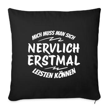 Lustiger Spruch Humor Geschenkidee Witzig Ironie - Sofakissenbezug 45 x 45 cm - Schwarz - Vorne