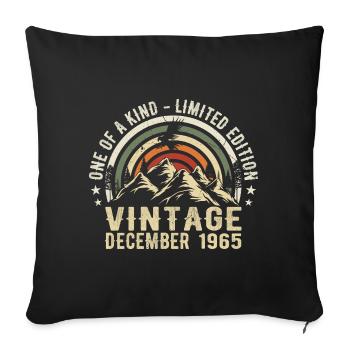 December 1965 - Excellent since December 1965 - Sofa pillowcase 17,3'' x 17,3'' (45 x 45 cm) - black - Front