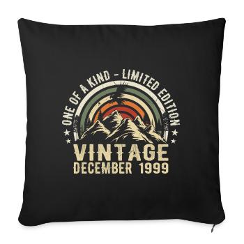 Décembre 1999 - Excellent depuis décembre 1999 - Housse de coussin décorative 45 x 45 cm - noir - Devant