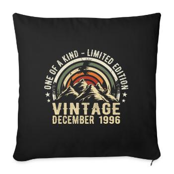 December 1996 - Excellent since December 1996 - Sofa pillowcase 17,3'' x 17,3'' (45 x 45 cm) - black - Front