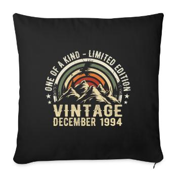 December 1994 - Excellent since December 1994 - Sofa pillowcase 17,3'' x 17,3'' (45 x 45 cm) - black - Front