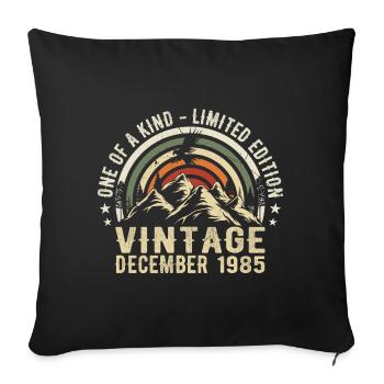 December 1985 - Excellent since December 1985 - Sofa pillowcase 17,3'' x 17,3'' (45 x 45 cm) - black - Front
