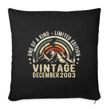December 2003 - Excellent since December 2003 - Sofa pillowcase 17,3'' x 17,3'' (45 x 45 cm) - black - Front