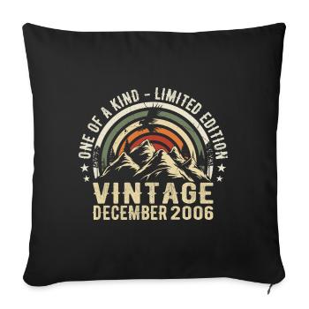 December 2006 - Excellent since December 2006 - Sofa pillowcase 17,3'' x 17,3'' (45 x 45 cm) - black - Front