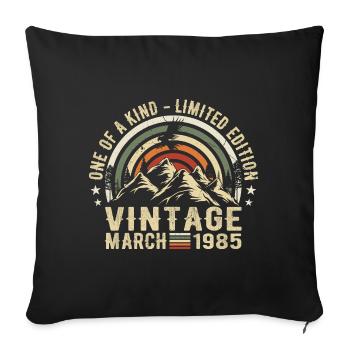 Born in March 1985 - Born in March 1985 - Sofa pillowcase 17,3'' x 17,3'' (45 x 45 cm) - black - Front