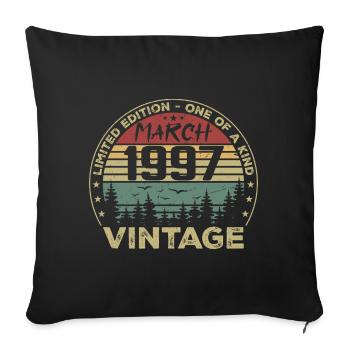 Mars 1997 - Meilleur Cadeau Anniversaire Mars 1997 - Housse de coussin décorative 45 x 45 cm - noir - Devant