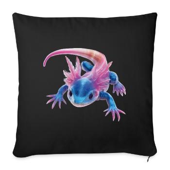 Axolotl - Housse de coussin décorative 45 x 45 cm - noir - Devant