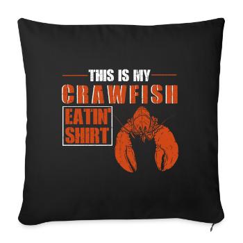 Drôle de crabes de la saison du cancer Cuisiner des crabes Manger des crabes - Housse de coussin décorative 45 x 45 cm - noir - Devant