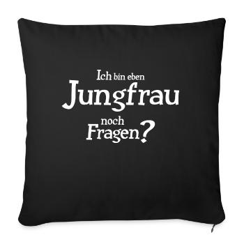 Sternzeichen Jungfrau - Sofakissenbezug 45 x 45 cm - Schwarz - Vorne