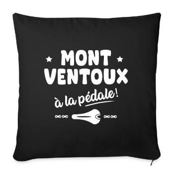 vélo cycliste mont ventoux à la pédale velo - Housse de coussin décorative 45 x 45 cm - noir - Devant