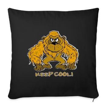 KEEP COOL! - Sofa pillowcase 17,3'' x 17,3'' (45 x 45 cm) - black - Front