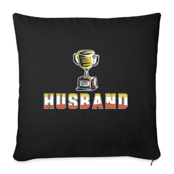 Mari Mariage Hommes Idée cadeau Mariage Mariage - Housse de coussin décorative 45 x 45 cm - noir - Devant