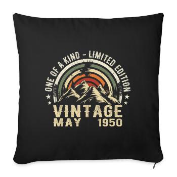 May 1950 - May 1950 - Sofa pillowcase 17,3'' x 17,3'' (45 x 45 cm) - black - Front