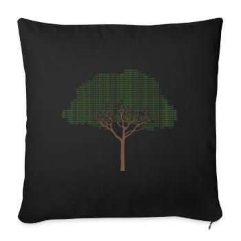 Binary Tree Admin Hacker Coder Programmierer - Sofakissenbezug 45 x 45 cm - Schwarz - Vorne