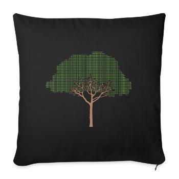 Binary Tree Admin Hacker Coder Programmierer - Sofakissenbezug 45 x 45 cm - Schwarz - Vorne