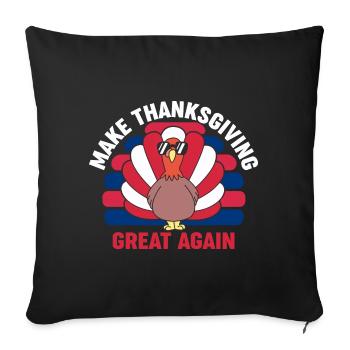Make Thanksgiving Great Again Republican Family - Sofa pillowcase 17,3'' x 17,3'' (45 x 45 cm) - black - Front