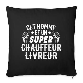 Delivery Driver Funny Gift This Delivery Man - Sofa pillowcase 17,3'' x 17,3'' (45 x 45 cm) - black - Front